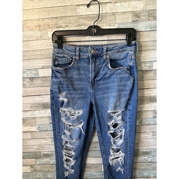 Women’s Maurice’s Mom Jeans Distressed Medium Wash Size 2 - Picture 7 of 16